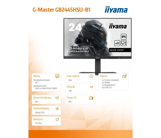 iiyama G-Master GB2445HSU-B1 Black Hawk - 1217949 - zdjęcie 9
